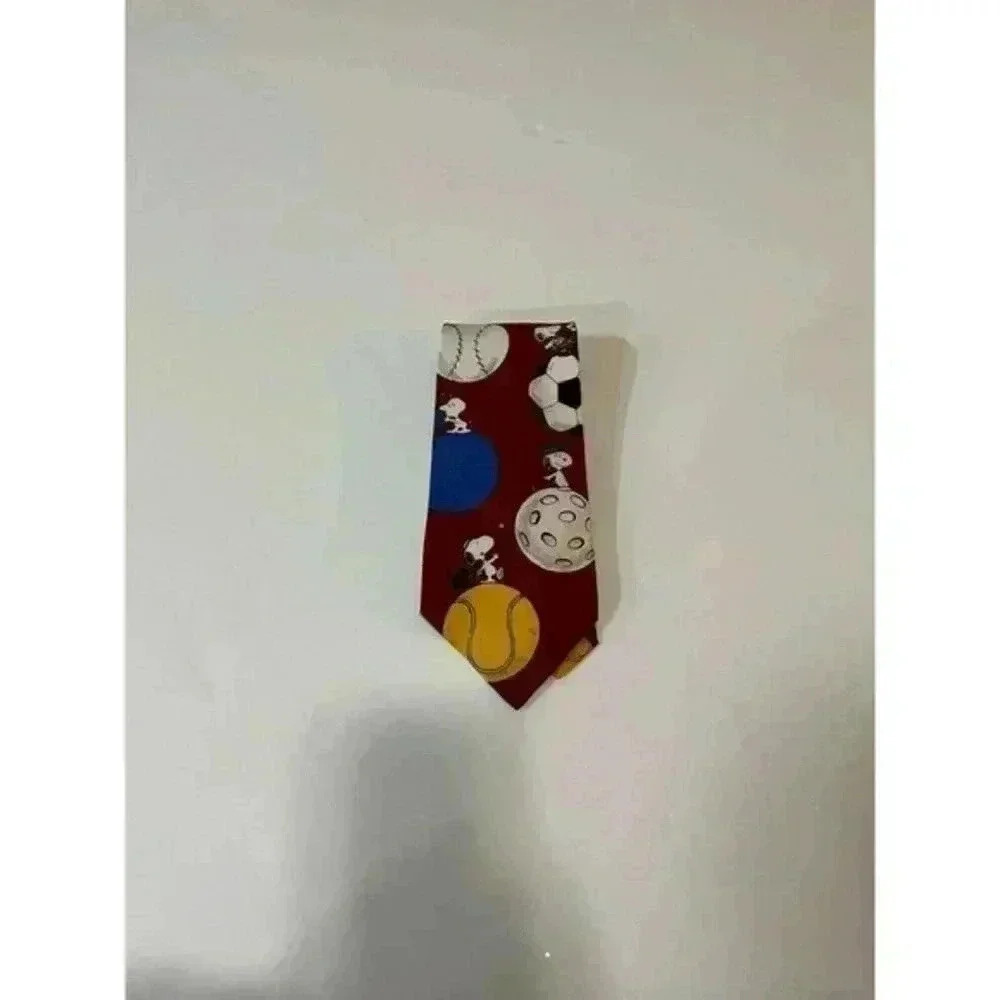 PEANUTS Red‎ Snoopy Novelty Tie Most Valuable Player Sports Polyester Necktie